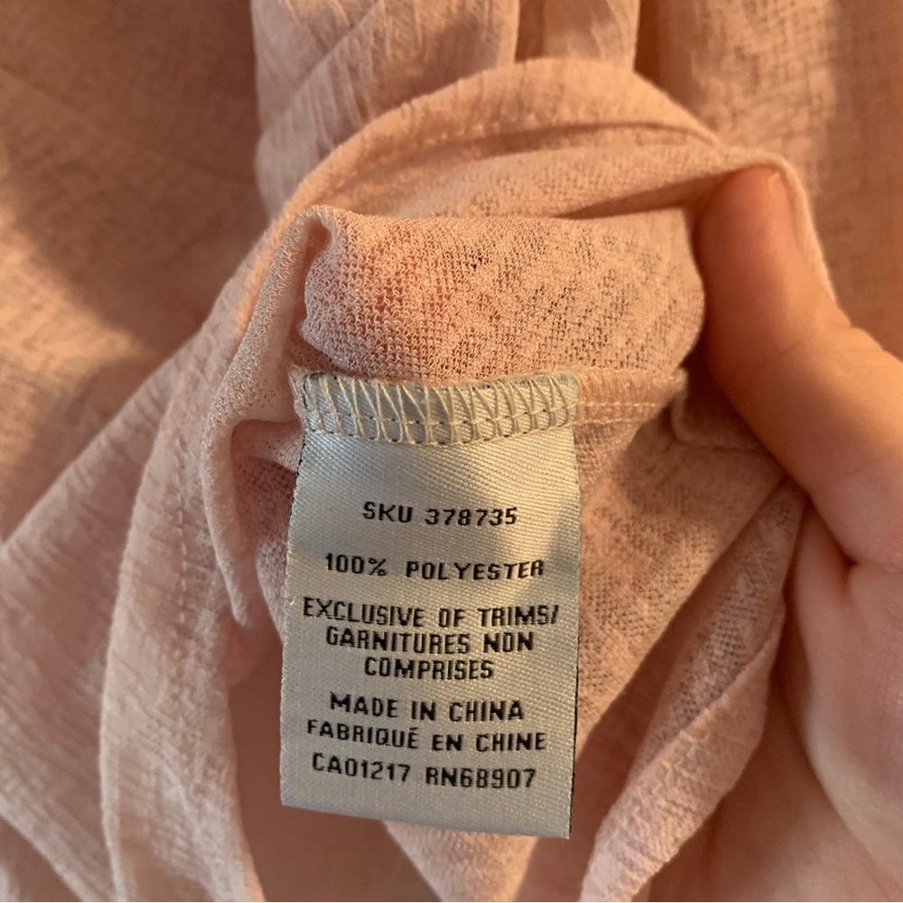 Le Chateau Pink Rouched Long Sleeve Top - Picture 7 of 9